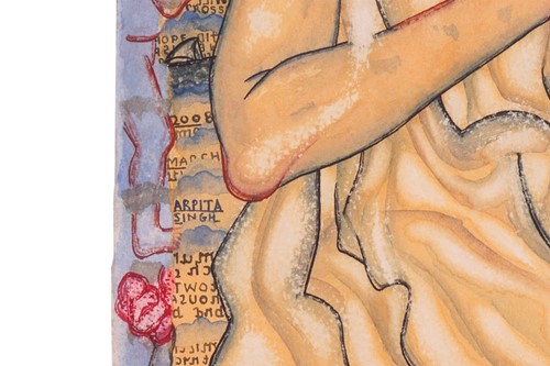 Lot 31 - Arpita Singh (Indian b.1937) 'Crossed Fingers'...