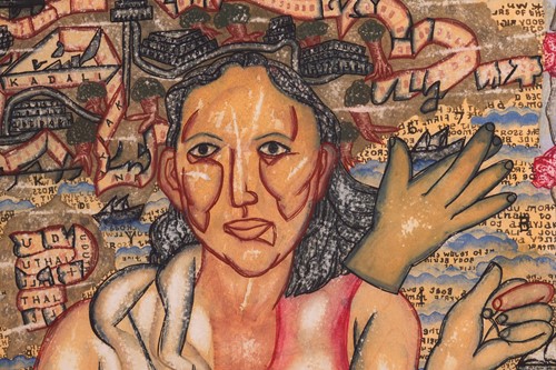 Lot 31 - Arpita Singh (Indian b.1937) 'Crossed Fingers'...
