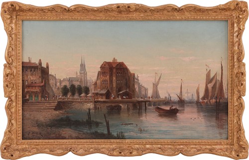 Lot 18 - Karl Kaufmann (Austrian 1843-c.1902) River...