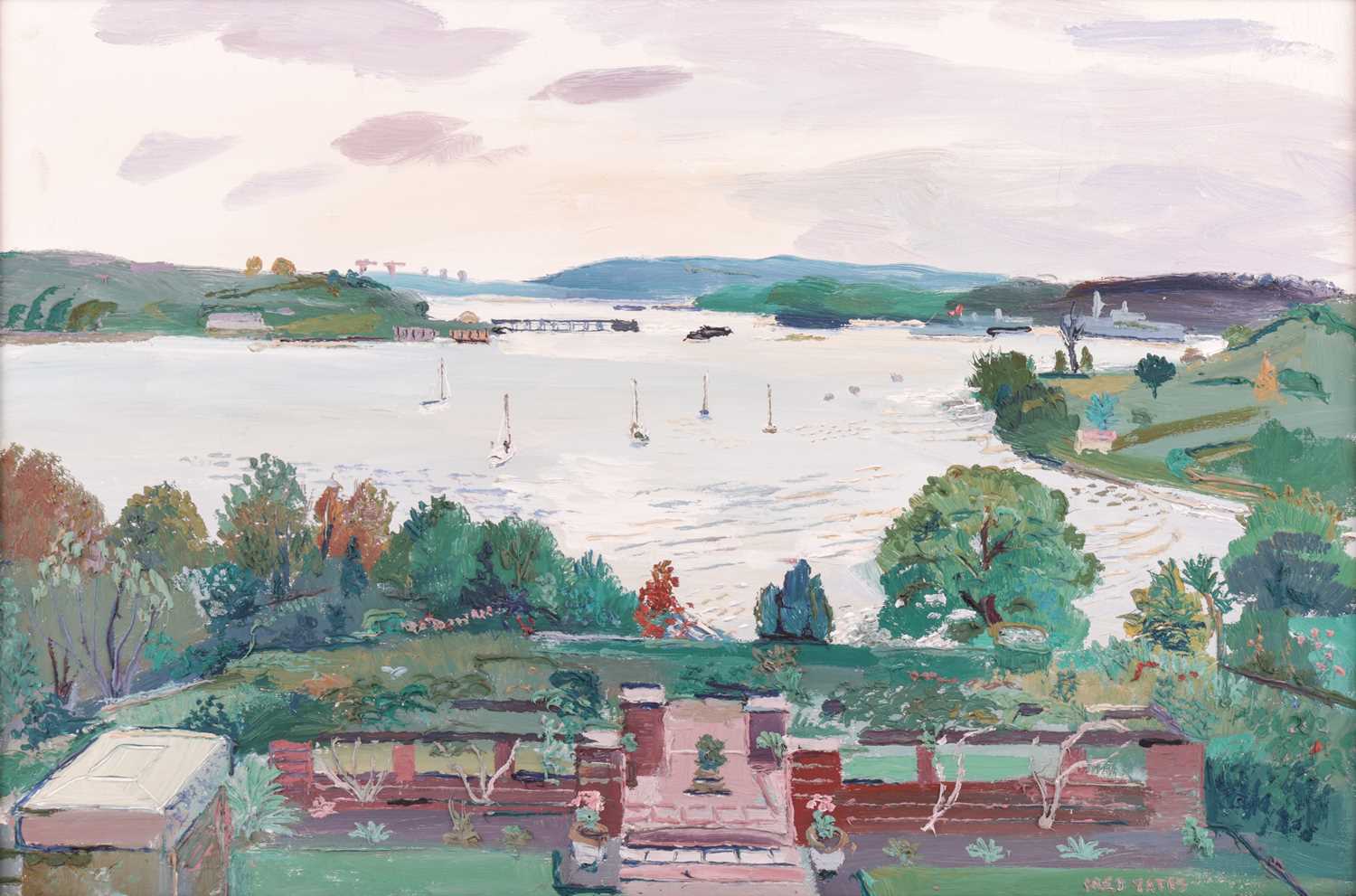 Lot 85 - Fred Yates (British 1922-2008) Estuary View...