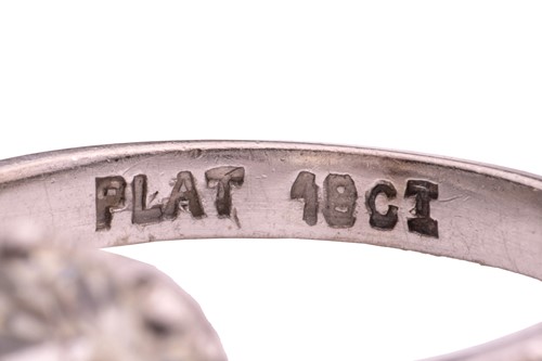 Lot 103 - A diamond solitaire ring; comprising a...