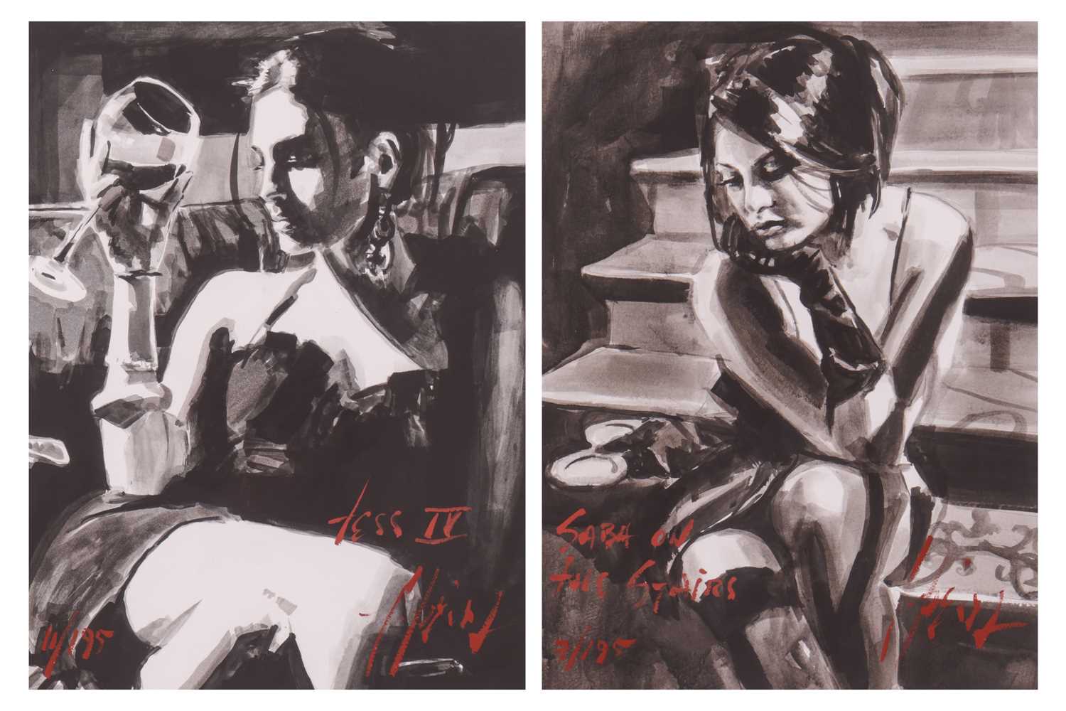 Lot 60 - Fabian Perez (Argentinian, b.1967) Tess IV and...