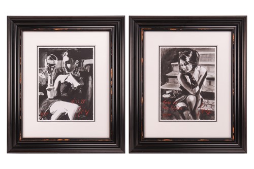 Lot 60 - Fabian Perez (Argentinian, b.1967) Tess IV and...