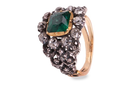 Lot 235 - A late 18th Century emerald and diamond...