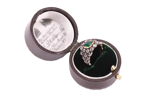 Lot 235 - A late 18th Century emerald and diamond...