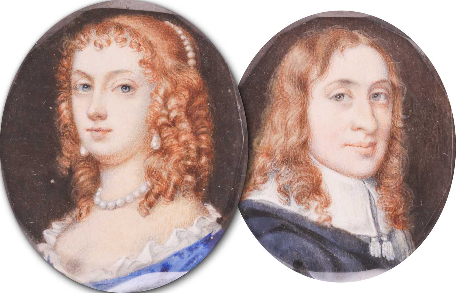 Lot 104 - British School (possibly 17th century) Pair of...