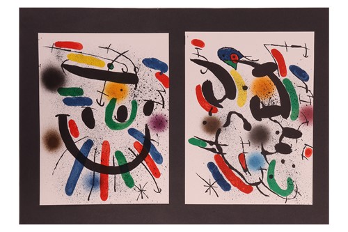 Lot 35 - After Joan Miró Lithograph II (VII) (1975) a...