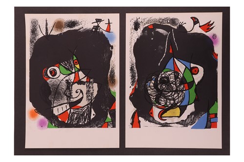 Lot 35 - After Joan Miró Lithograph II (VII) (1975) a...