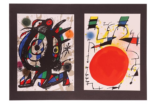 Lot 35 - After Joan Miró Lithograph II (VII) (1975) a...