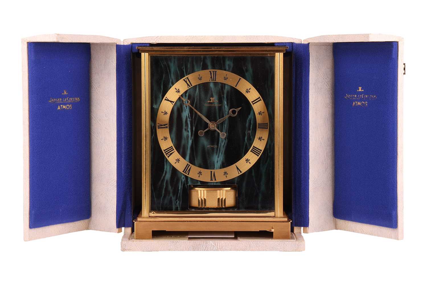 Lot A Jaeger-LeCoultre Embassy Atmos clock, with...