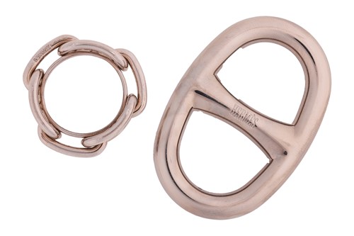 Lot 63 - Hermès - two scarf rings; to include a ‘Chaine...