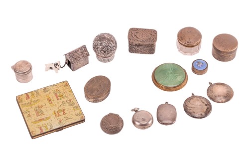 Lot 94 - A Victorian silver miniature dog's kennel and...