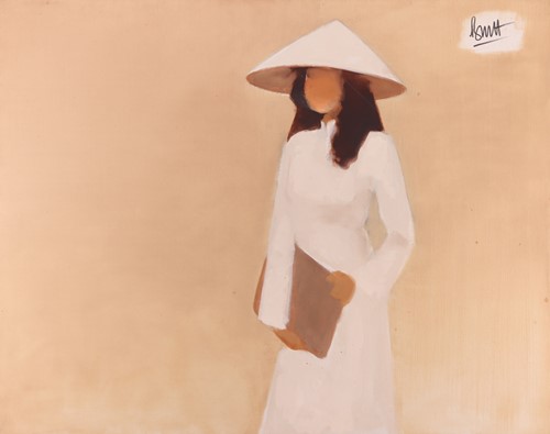 Lot 95 - Thanh Binh Nguyen (Vietnamese, b.1954) Lady in...
