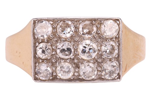 Lot A diamond-set dress ring; featuring a...