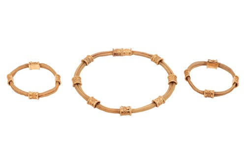 Lot A Grecian necklace along with a pair of...