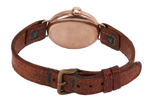 Lot 262 - Waltham A 9ct Gold Half-Hunter Trench Watch...