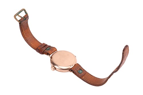 Lot 262 - Waltham A 9ct Gold Half-Hunter Trench Watch...