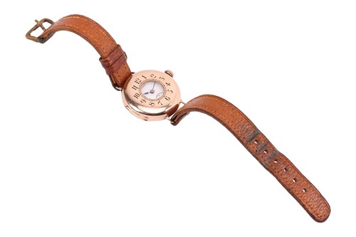 Lot 262 - Waltham A 9ct Gold Half-Hunter Trench Watch...
