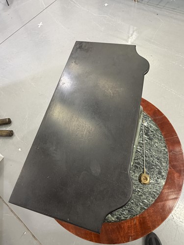 Lot 109 - A French black slate and green variegated...