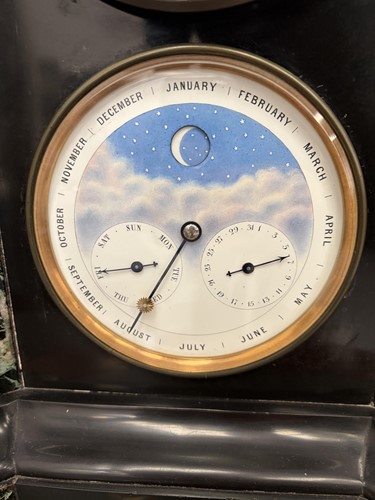 Lot 109 - A French black slate and green variegated...