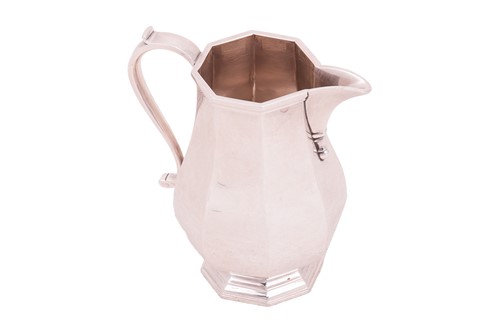 Lot 264 - A silver octagonal cream jug, by Asprey & Co.,...