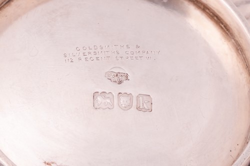 Lot 370 - A silver three-piece tea service, by...