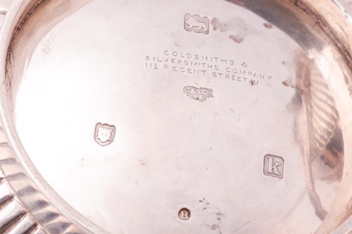 Lot 370 - A silver three-piece tea service, by...