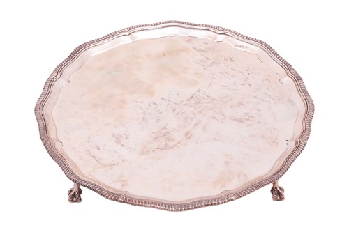 Lot 269 - A silver salver by Thomas Bradbury & Sons,...