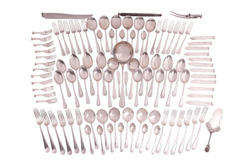 Lot 421 - A silver service of Louis XVI pattern flatware...