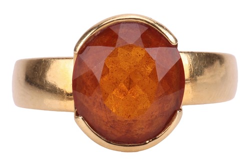 Lot A citrine dress ring, comprising a central...