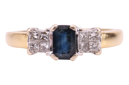 Lot A sapphire and diamond-set ring, comprising a...