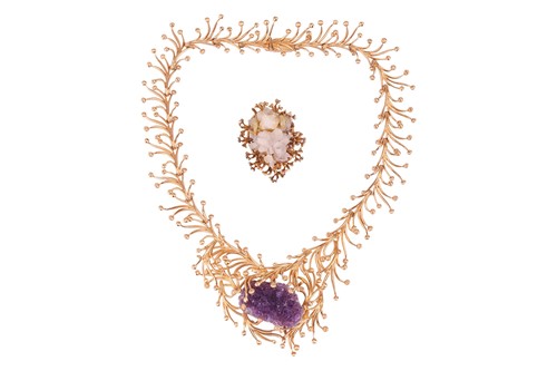 Lot 27 - A Christian Dior necklace of feather design,...