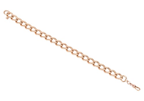 Lot 223 - A curb link bracelet in 9ct yellow gold,...