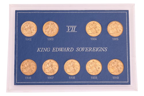 Lot 76 - A collection of nine Edward VII full...