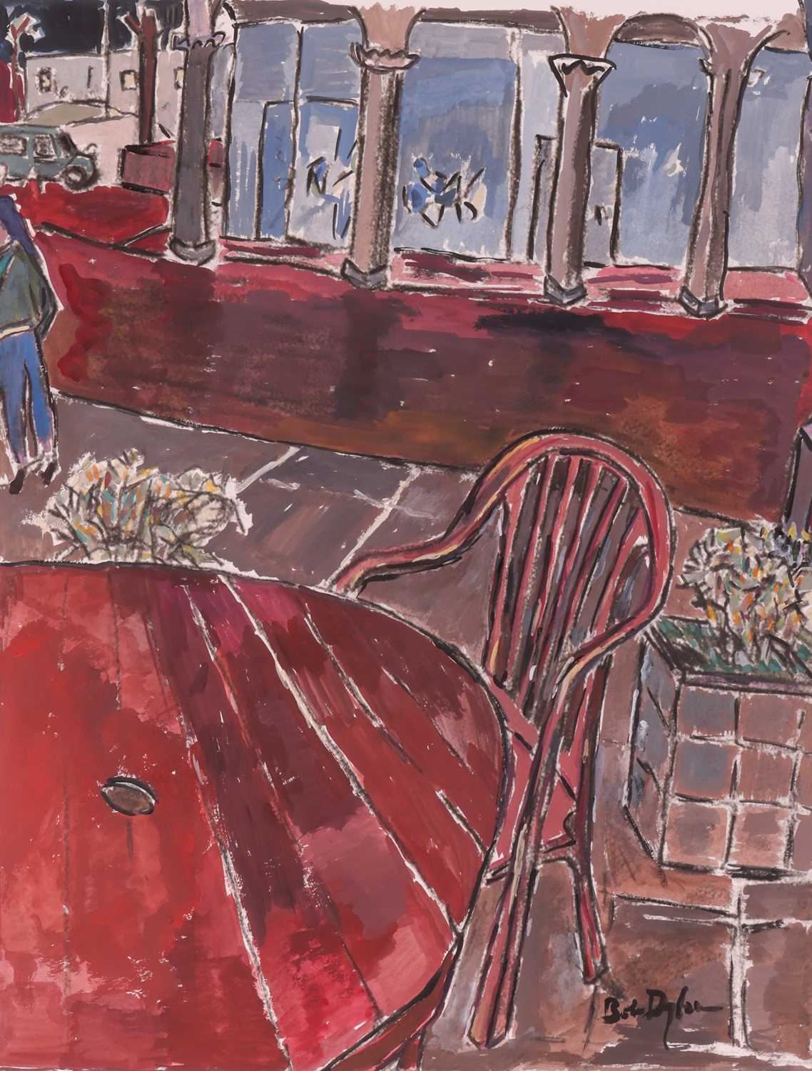 Lot Bob Dylan (American, b.1941) Sidewalk Café...