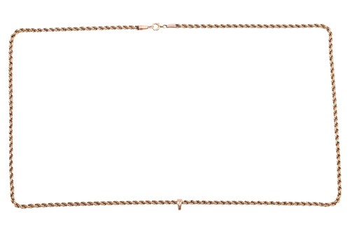 Lot 59 - A twisted rope necklace, completed by a...