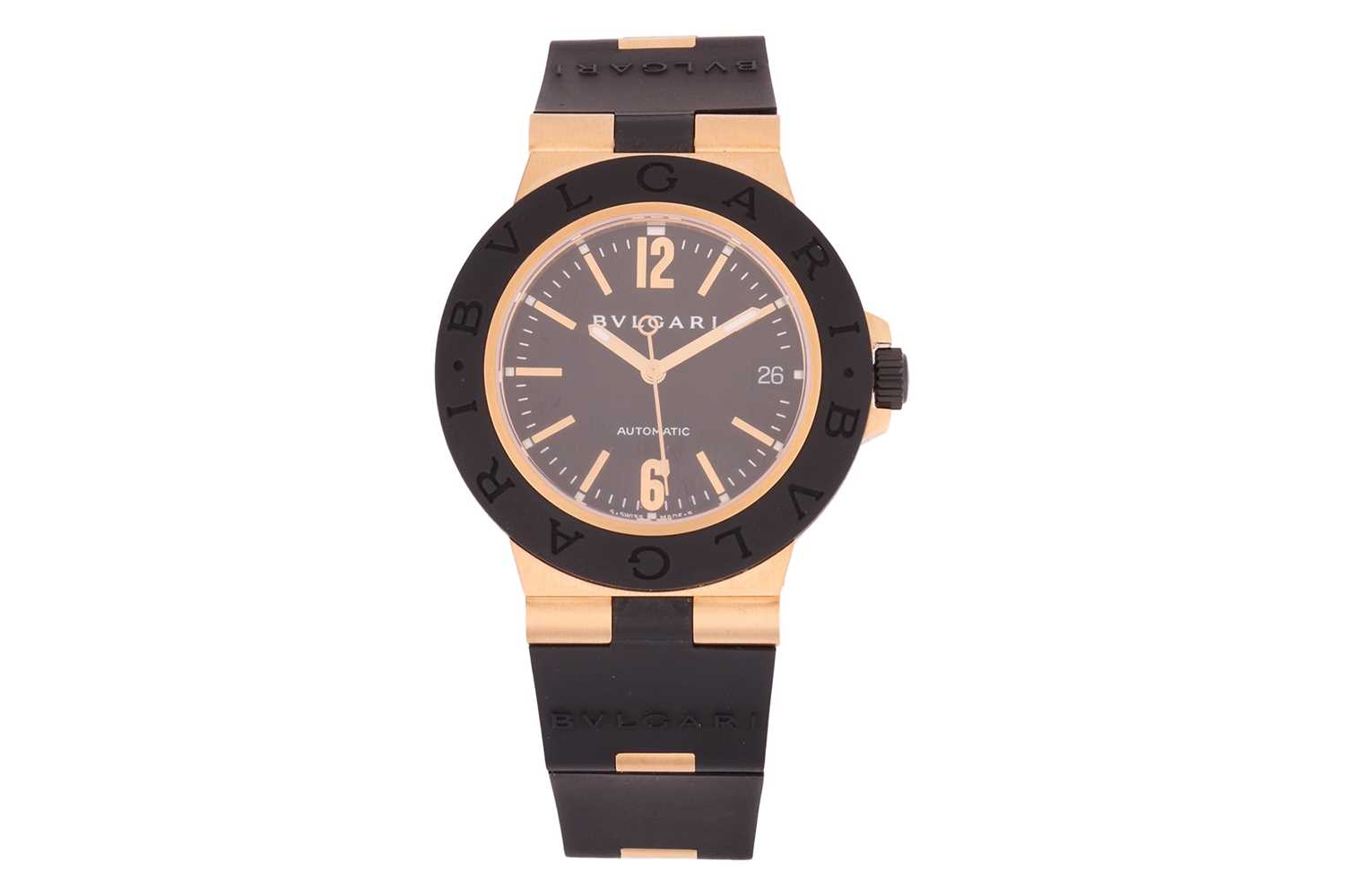 Lot 300 - Bulgari Diagono 18ct Gold & Titanium Wrist...