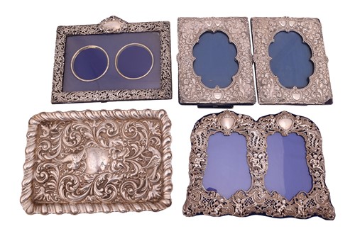 Lot 327 - An early 20th-century rectangular silver...