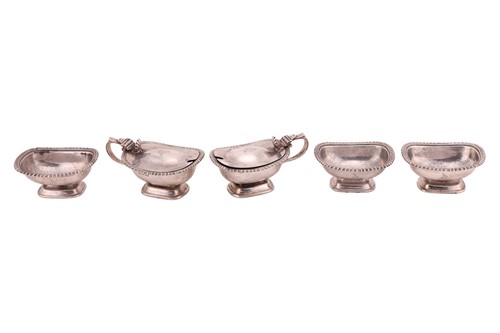 Lot 323 - An early 20th century silver part table cruet...
