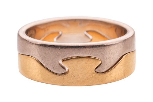 Lot 243 - Georg Jensen - two-piece 'Fusion' puzzle ring,...