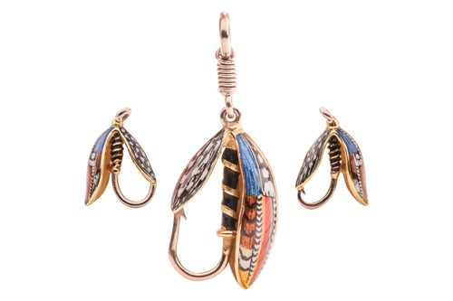 Lot 194 - Deakin & Francis - an enamel fly fishing...