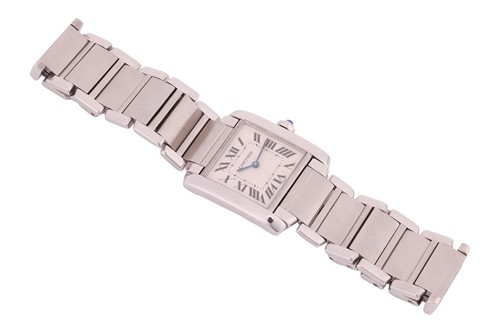 Lot Cartier Tank Franccaise Reference: 2301 Serial:...