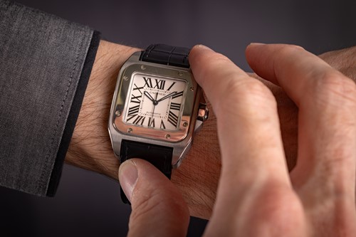 Lot 348 - Cartier Santos 100 Reference: 2878 Serial:...