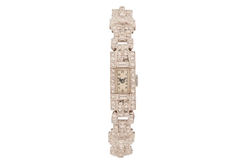 Lot 354 - A lady’s diamond-set cocktail watch, featuring...