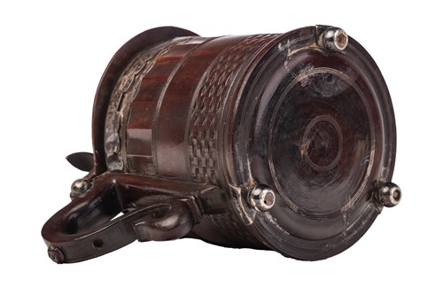 Lot A rare mid-17th-century engine-turned lignum...