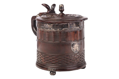 Lot A rare mid-17th-century engine-turned lignum...