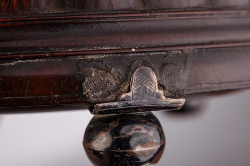 Lot A rare mid-17th-century engine-turned lignum...