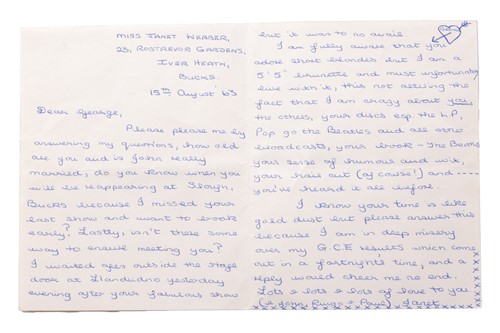 Lot The Beatles: an autographed page, bearing the...