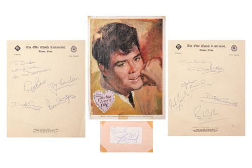 Lot 69 - A collection of 1960s music autographs,...
