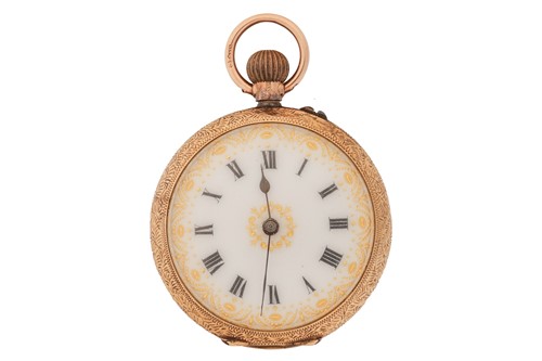 Lot 377 - A late 19th-century 9ct gold open-cased lady's...